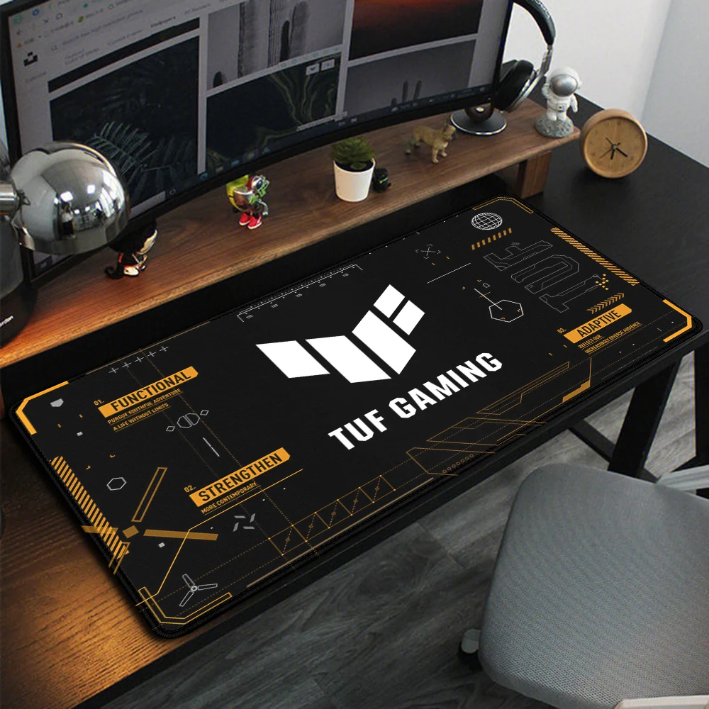 TUF Gaming Mouse Pad XXL Desk Mat Pad Large Big Rubber Base Computer PC Gamers Stitched Edge Mousepad For Laptop