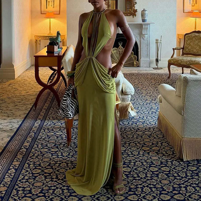Solid Color Fit Party Maxi Dress Halter Beading Decoration Hollow Out Sexy Beach Dress Summer Sleeveless Backless Vacation Dress - AliExpress 200000345 Solid Color Fit Party Maxi Dress Halter Beading Decoration Hollow Out Sexy Beach Dress Summer Sleeveless Backless Vacation Dress - AliExpress 200000345