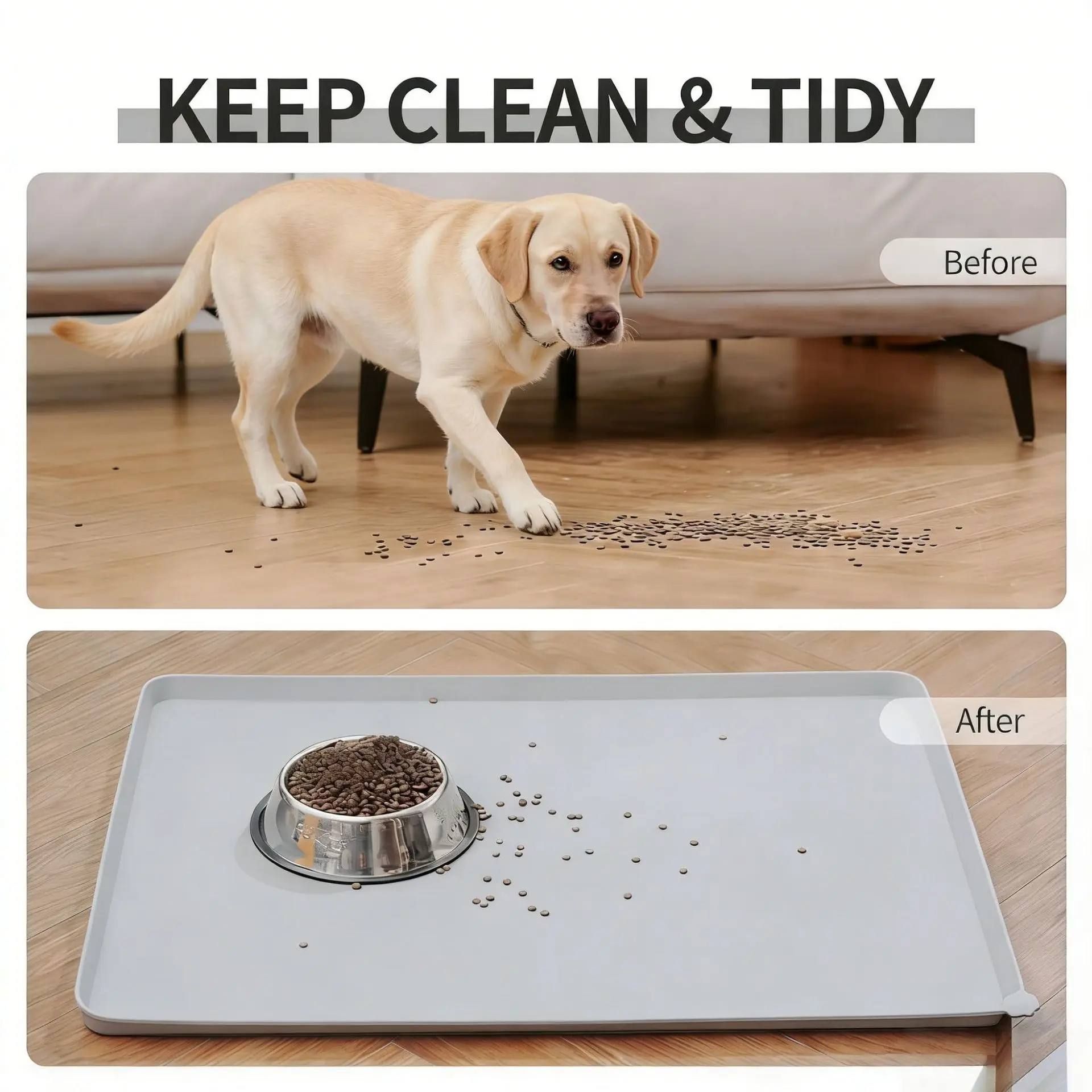 Dog Cat Food Mat Silicone Waterproof