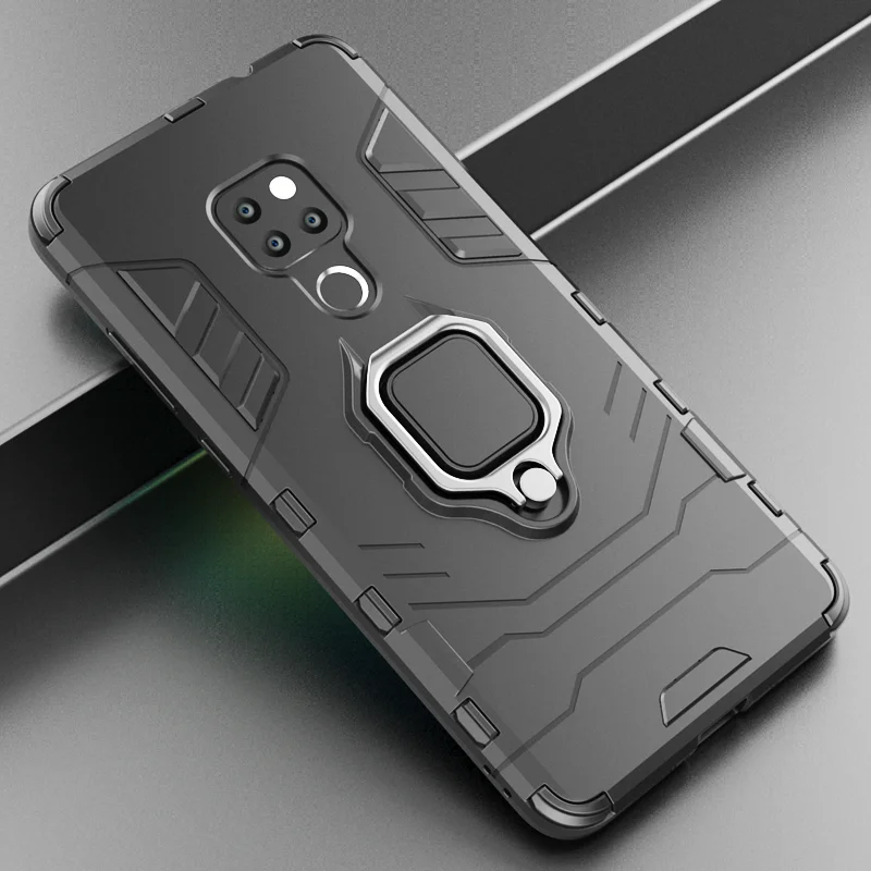 Mate20 Lite Halka Standı Zırh Kılıf Huawei Mate 20 Pro 20X20X Mate 20 Lite Kapak araç içi telefon tutucu Adsorpsiyon Ince Ince Sert Kapak