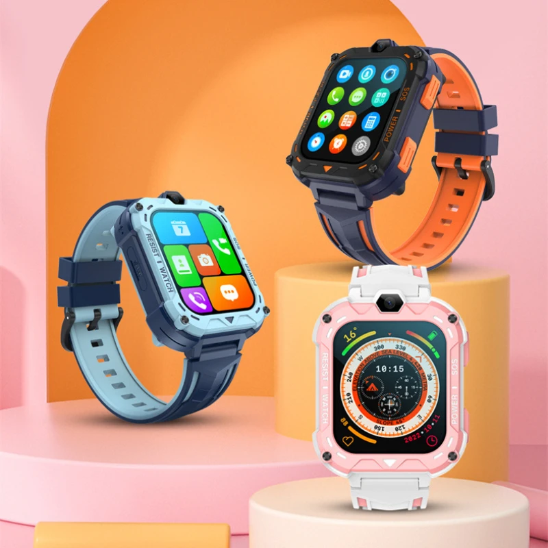 2024 nowych 4G telefon dla dzieci oglądać lokalizacja GPS informacje o rozmowie wideo otrzymują kalendarz z budzikiem Sport karty Sim Smartwatch dla