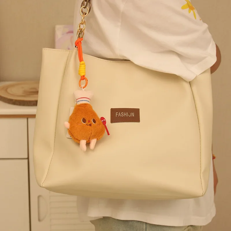 البطاطس المقلية برغر أفخم المفاتيح زوجين ديكور معلق لطيف الغذاء شكل حقيبة سحر للفتيات مفاتيح السيارة حقيبة الظهر الملحقات