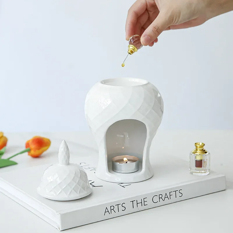 

Ceramic Aromatherapy Stove Lamp Incense Wax Stove Household Candle Lamp Ceramic Wax Melting Device
