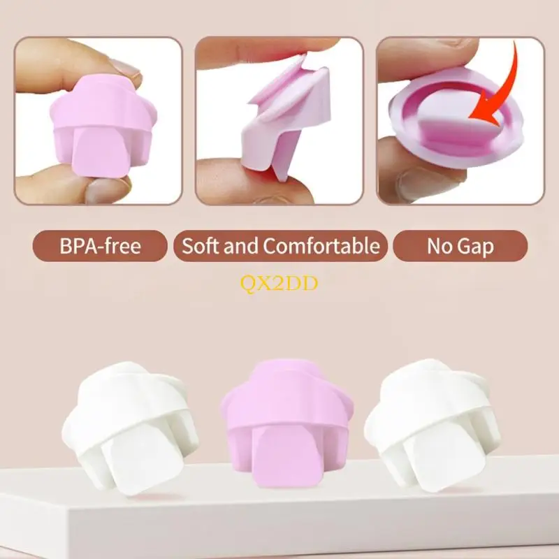 

QX2D Safe Silicone Duckbill Valves for Elvie Wearable Breast Pumps Providing Healthy Breastfeeding Experience