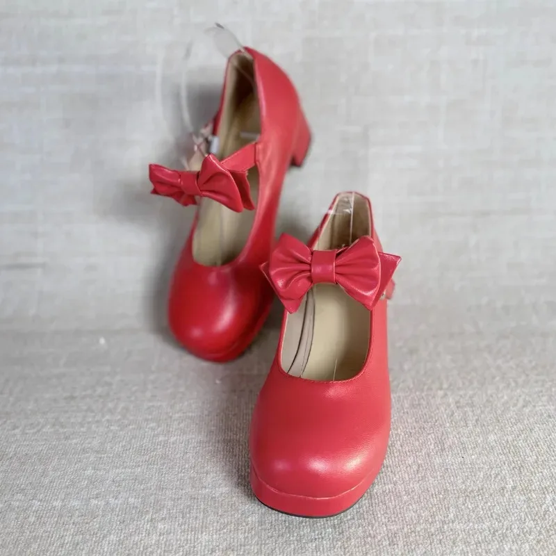 Anime Cardcaptor Sakura Card Captor Cosplay Shoes Red PU Leather Lolita Shoes