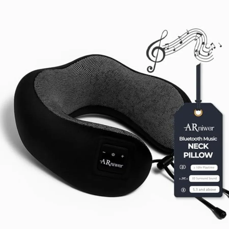

Беспроводная Bluetooth-колонка в виде полукруглой подушки для шеи, подходит для самолетов, автобусов, поездов, автомобилей, офисов и кемпинга на природе.