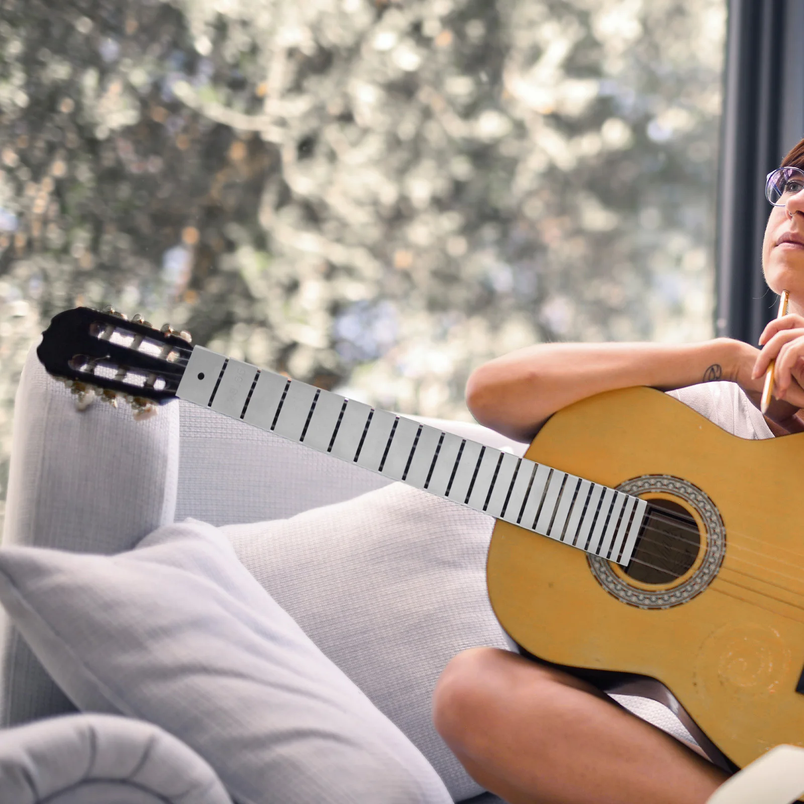 

Guitar Accessory Fingerboard Cover Aluminum Lid Replacement Clear Sound Guitar Beginners Friendly Fingerboard Cover