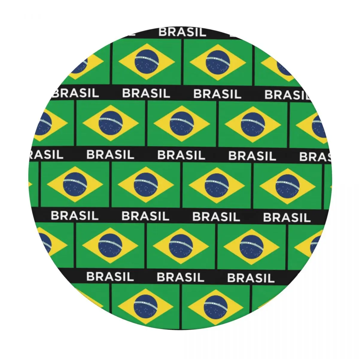 Brazil Soccer Team Football Brazilian Flag Waterproof Round Tablecloth Oilproof Table Cloth Kitchen Events Dining Table Cover