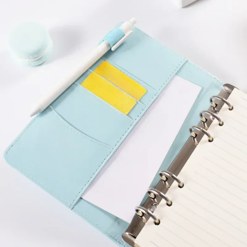 2024 PU Leather A5 Journal Binder Cute Binder Photocards Cover Loose-leaf Collection Book Photo Cards Album Storage Stationery