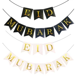 Chicinlife 1bag Eid Mubarak Paper Banner Eid al-Fitr Ramadan Party Mubarak Muslim Islamic Festival Party DIY Decoration Supplies