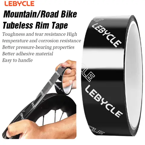 Fitas de Aro Tubeless LEBYCLE para Bicicletas, Largura 21-36mm*10M, Tiras de Fita para Aro de Bicicleta para MTB e Bicicletas de Estrada, Acessórios Duráveis para Bicicletas