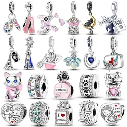 925 Sterling Silver Trinket Charms Beads Fit Original 925 Bracelet Making Gift For Mom Woman Jewelry Diy Fashion Pendant