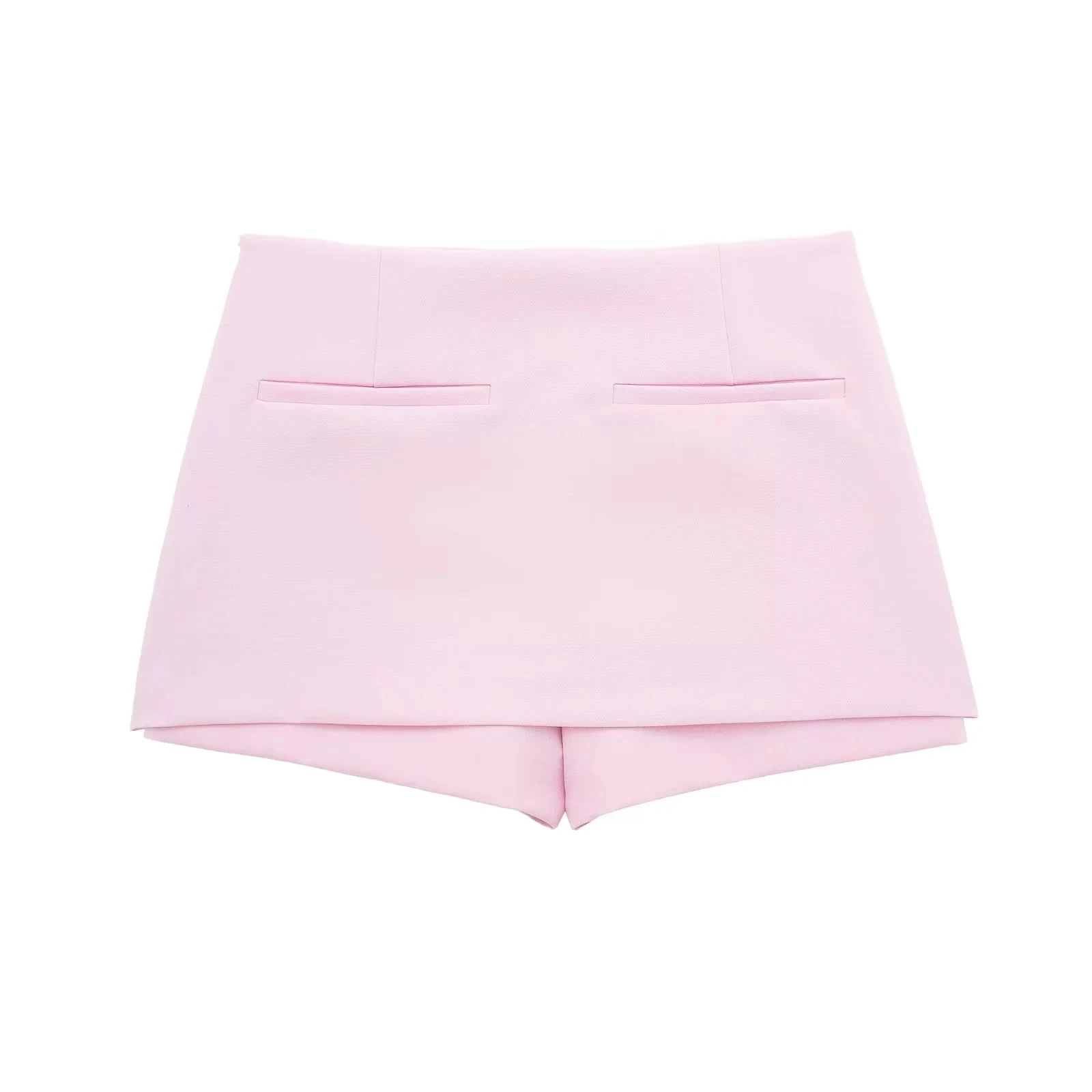 HH Damen-Set, lässige Röcke, Shorts, schickes Neckholder-Hemd, rückenfreies Top und Shorts, süßes rosa Sommer-Sexy-Shorts-Sets – Detail 15
