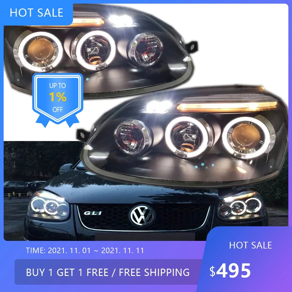 

Автомобильный бампер для Volkwagen Jetta Golf5, фара 2003 ~ 2009y, светодиодные автоаксессуары HID для VW Golf5, противотуманная фара