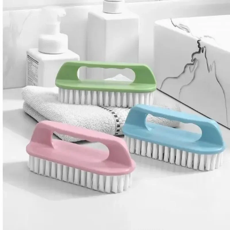 1PC Stiff Bristle Shoe Wash Plastic Brush Multi-functional Household Hand-held Cleaning Brush Laundry Bathroom Brush