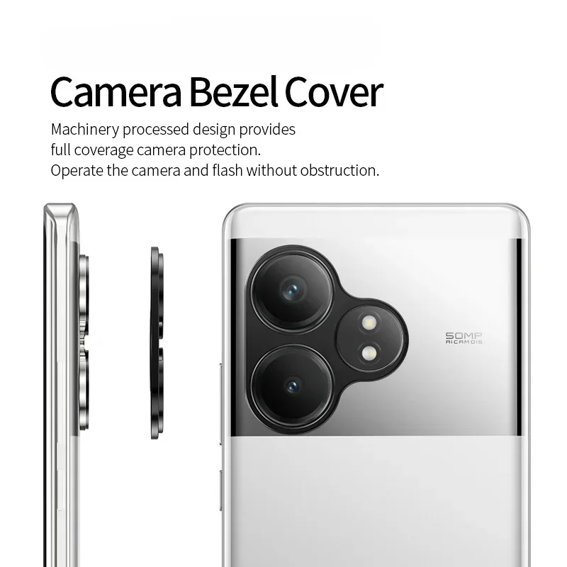 Alumínio Alloy Camera Lens Protector Film, Capa de metal para Realme GT 6T, GT6T, GT6 SE, GT Neo6 SE