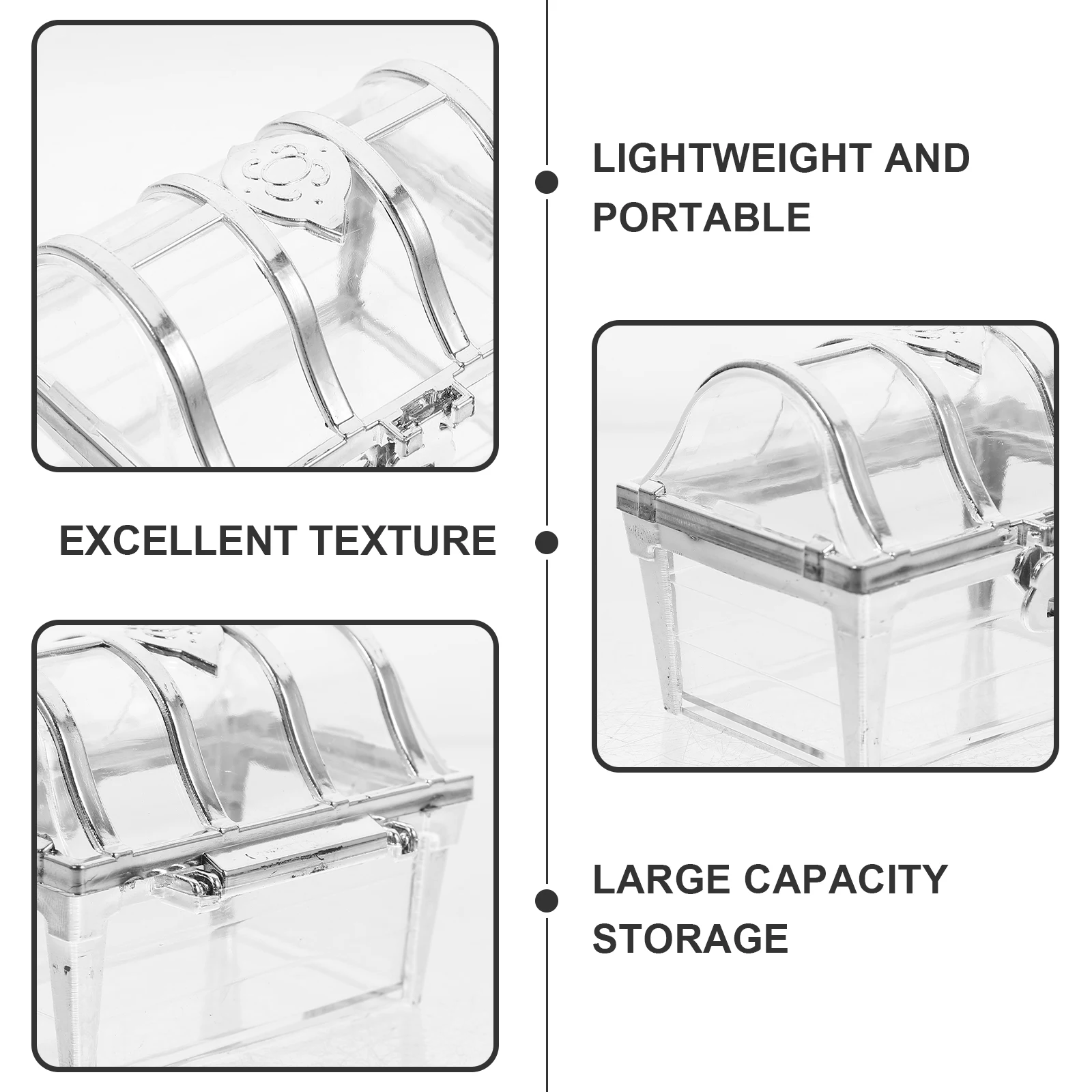 

12 Pcs Candy Box Small Party Favor Boxes Sweets Decorate for Plastic Treasure Chest Favors Wedding Container Mother