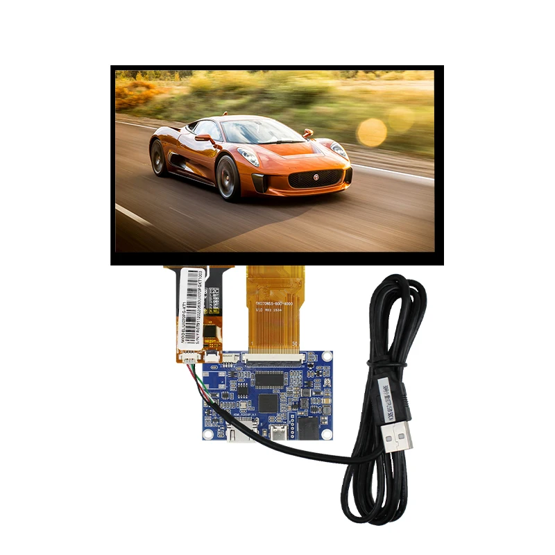 

7 inch Touchscreen with Driver Board TFT LCD RGB 50-pin connector 1024×600 resolution TV070WS5-M00