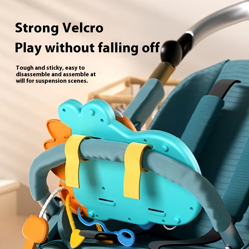 공룡 시뮬레이션 운전 자동차 핸들 장난감 다기능 교육용 학습 보드 유모차 운전 감각 장난감 어린이용