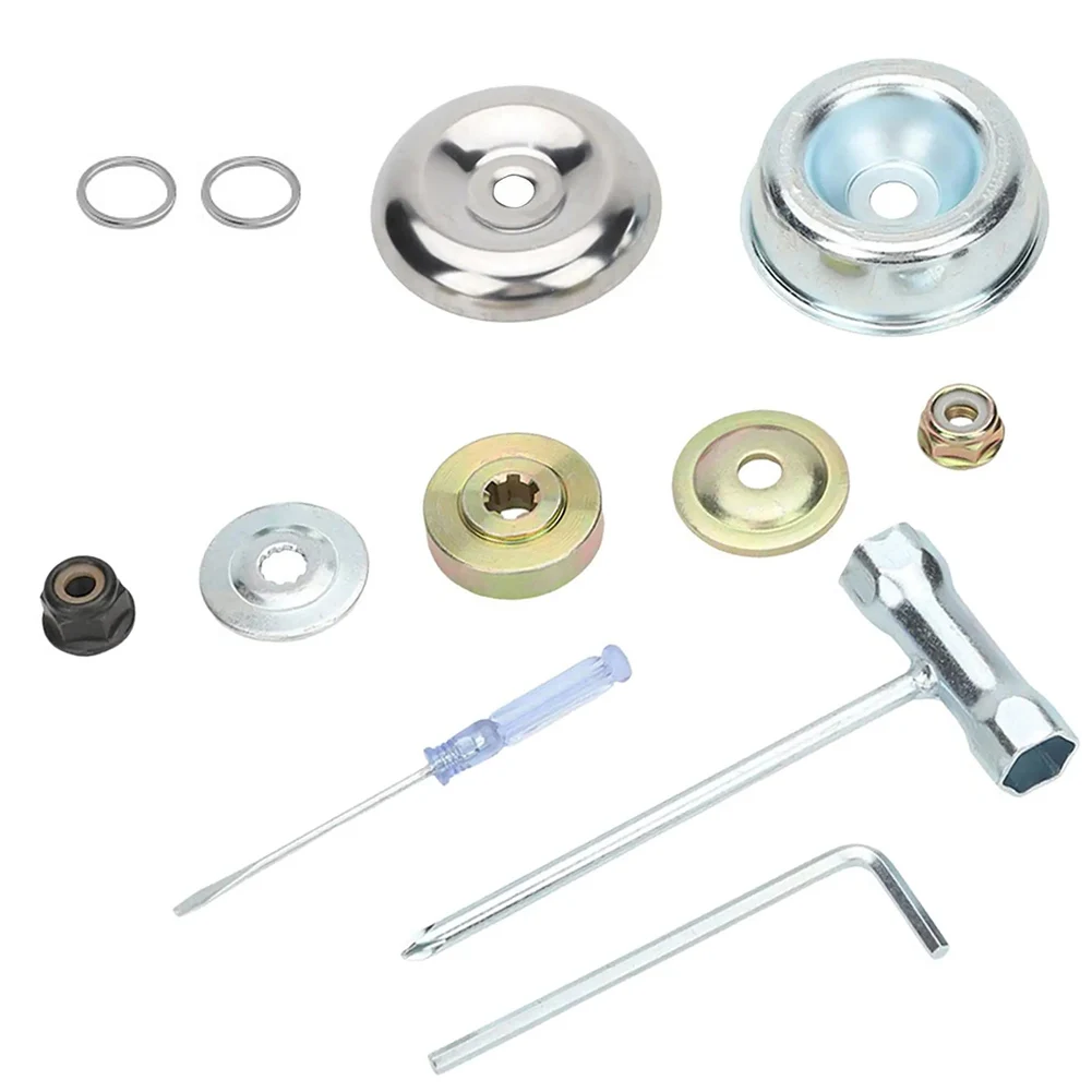Lawn Mower Grass Trimmer Head Adapter Nut Fixing Kit Brushcutter Working Head Replacement Parts For Garden Tools Parts