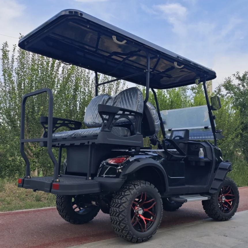 

Luxurious Scenic Mini Tourist Car 4-Seater Electric Golf Cart 72V Electric Go Kart Adult With Custom Color Aluminum Alloy Wheels