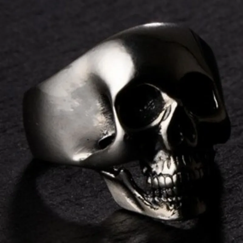 BOCAI S925 Sterling Silver Rings for Men New Fashion Domineering Trend Rock Skull-head Pure Argentum Punk Jewelry
