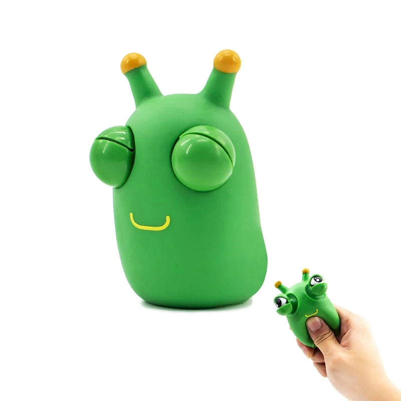 6Pack Green Bug Toys Popping Out Eyes Squeeze Fun Children's Sensory Fidget Toys Used To Relieve Stress, Anxiety, Autism Durable