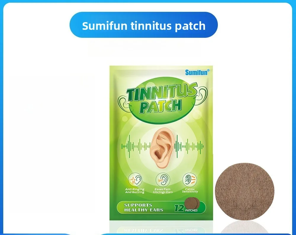 

Пластырь Tinnitus Comfort, 12 шт., травяная опора для ушей для снятия звонков и давления, формула на растительной основе