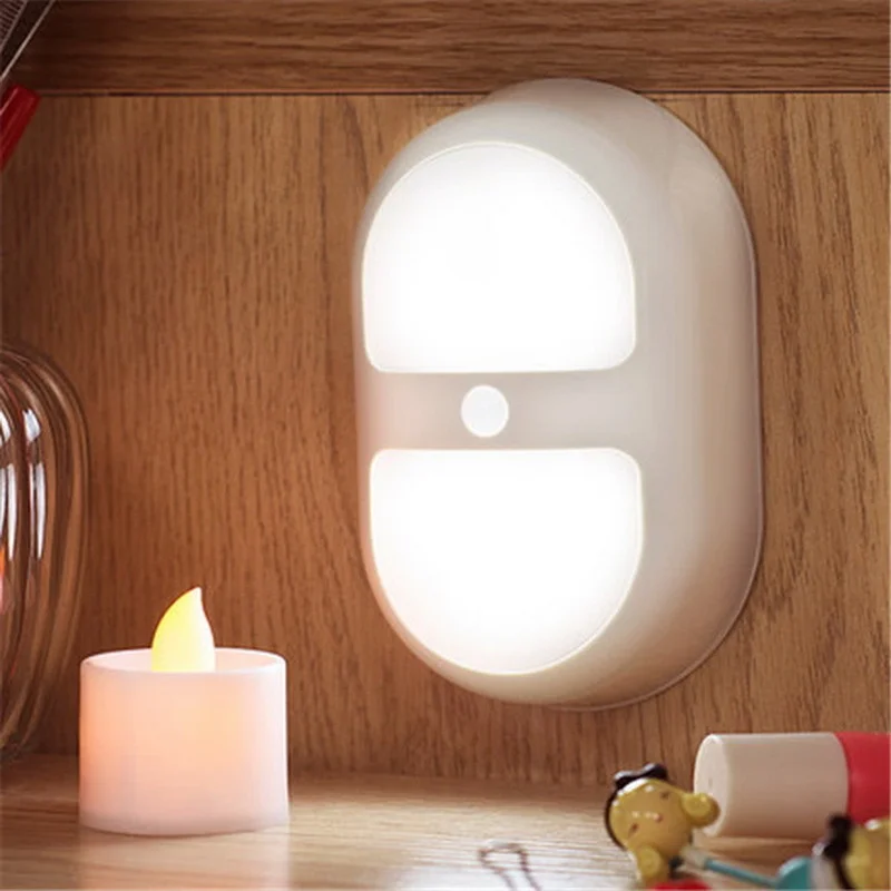 Night Light Motion Activated Battery Operated Wall Lights With 10 Led And Dual Sensor For Stairs Bathroom Cabinet