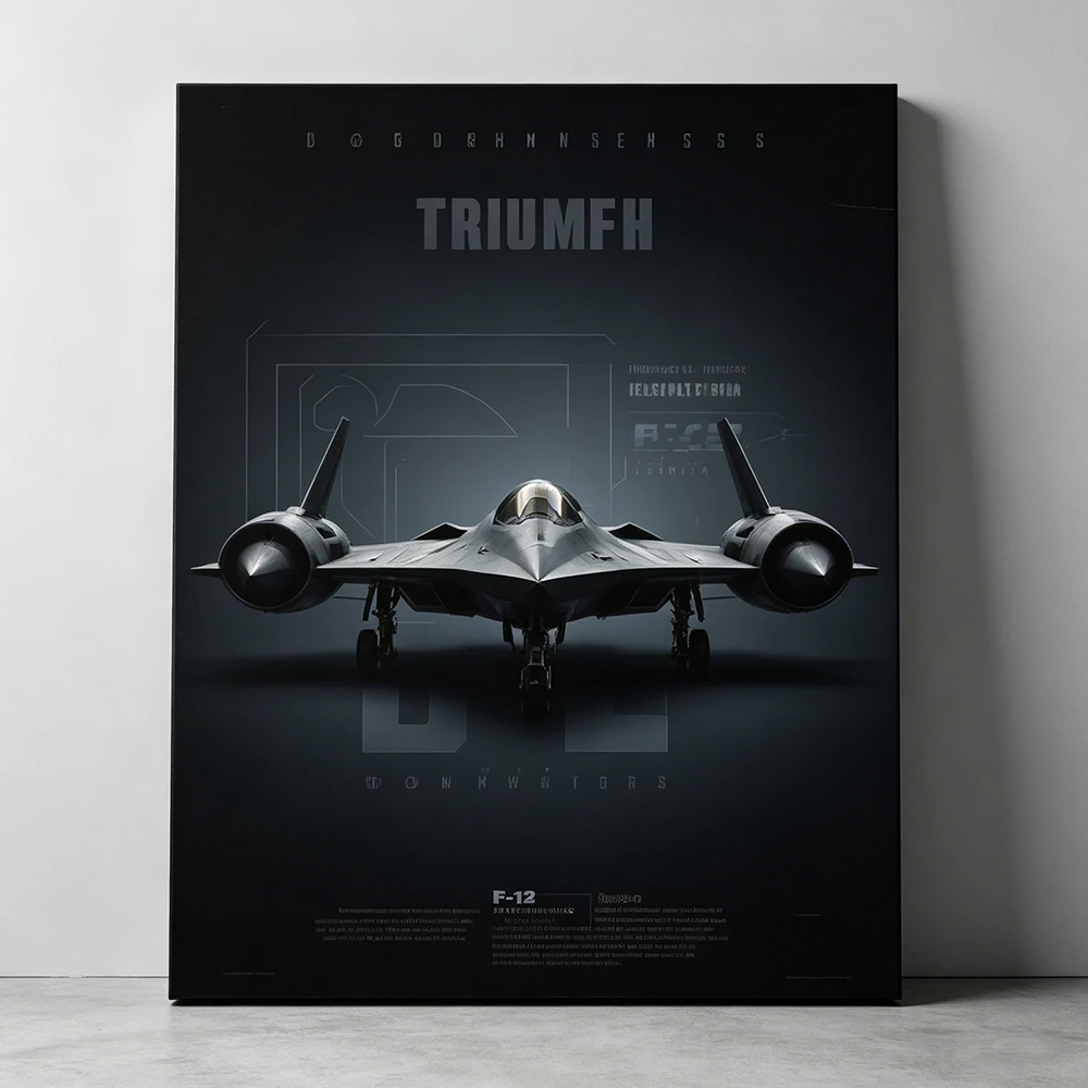 Aircraft Canvas Poster SR71 Blackbird F22 Raptor B2 Spirit F15 F16 Aviation Wall Art Print Living Room Office Man Boy Room Decor - view 3