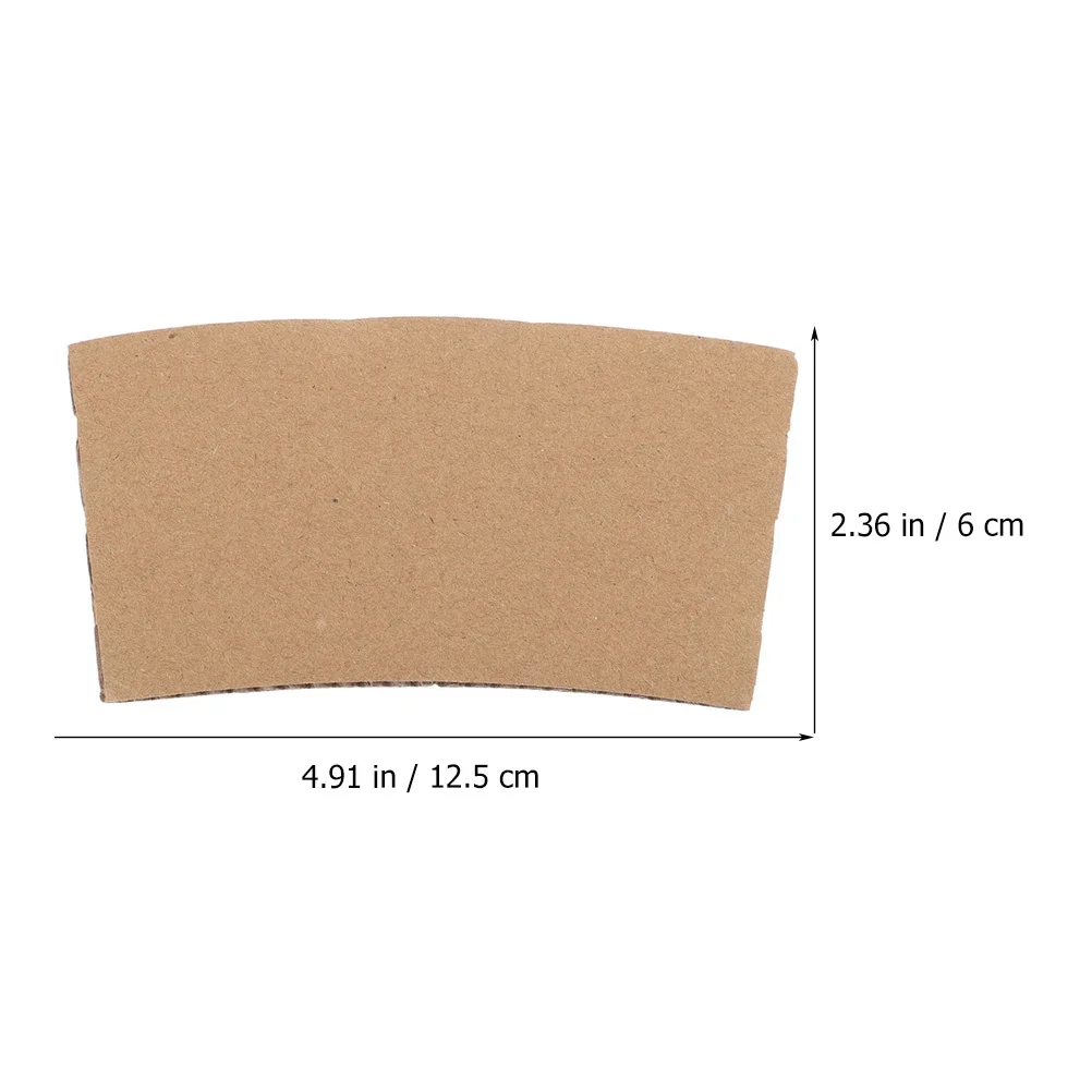 

50Pcs Compact Cup Sleeves Heat-Resistant Portable Coffee Supplies Delicate Drink Accessory Cup Sleeve Replaceable Coffee Sleeve