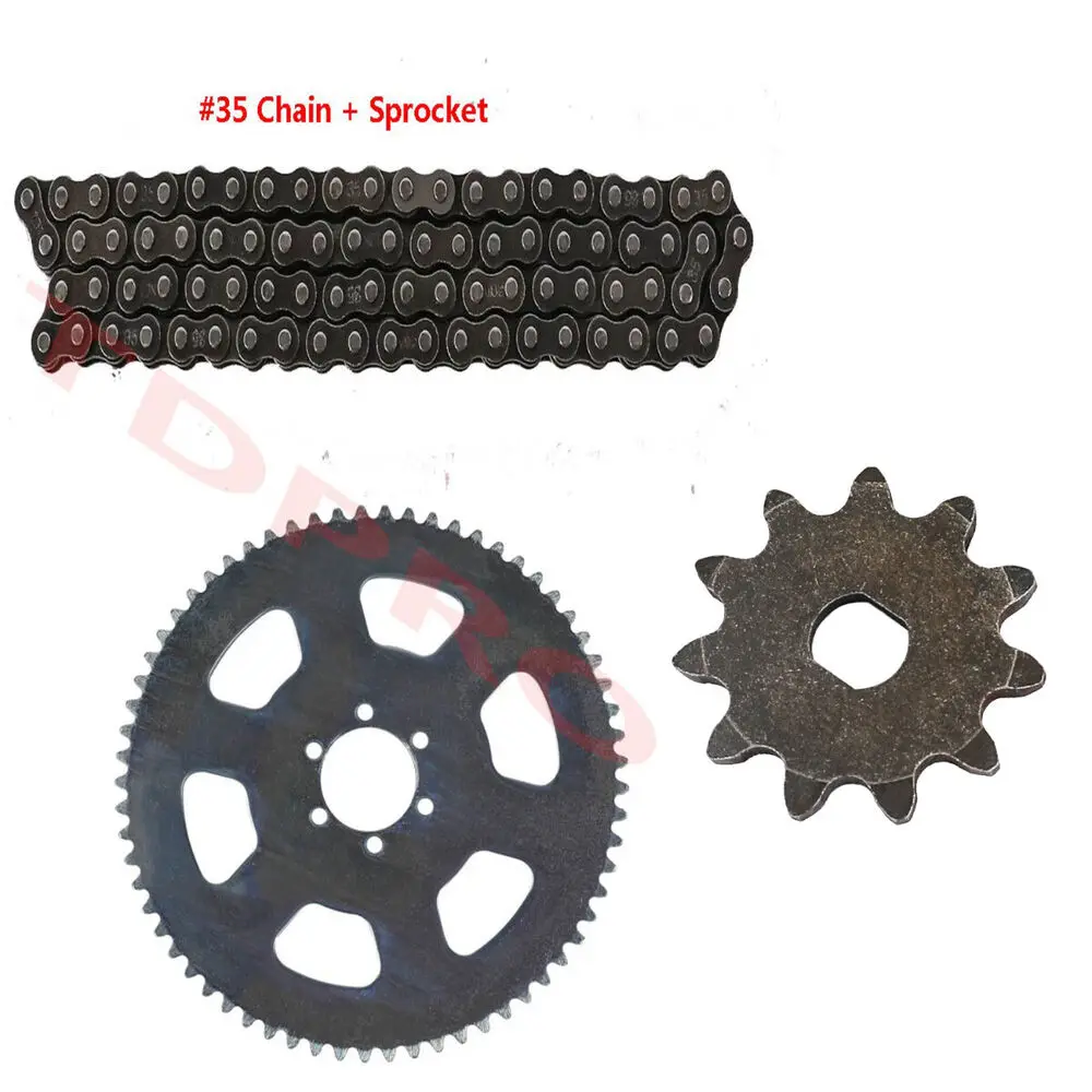 65T #35 Rear Chain Sprocket Kit for Go Kart ATV Quad Mini Bike Buggy Drift Trike 35 chain 116L