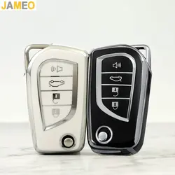 2 3 4 Buttons TPU Car Key Case Cover for Toyota Hilux Corolla Avensis Prado Fortuner RAV4 CHR Shell Accessories
