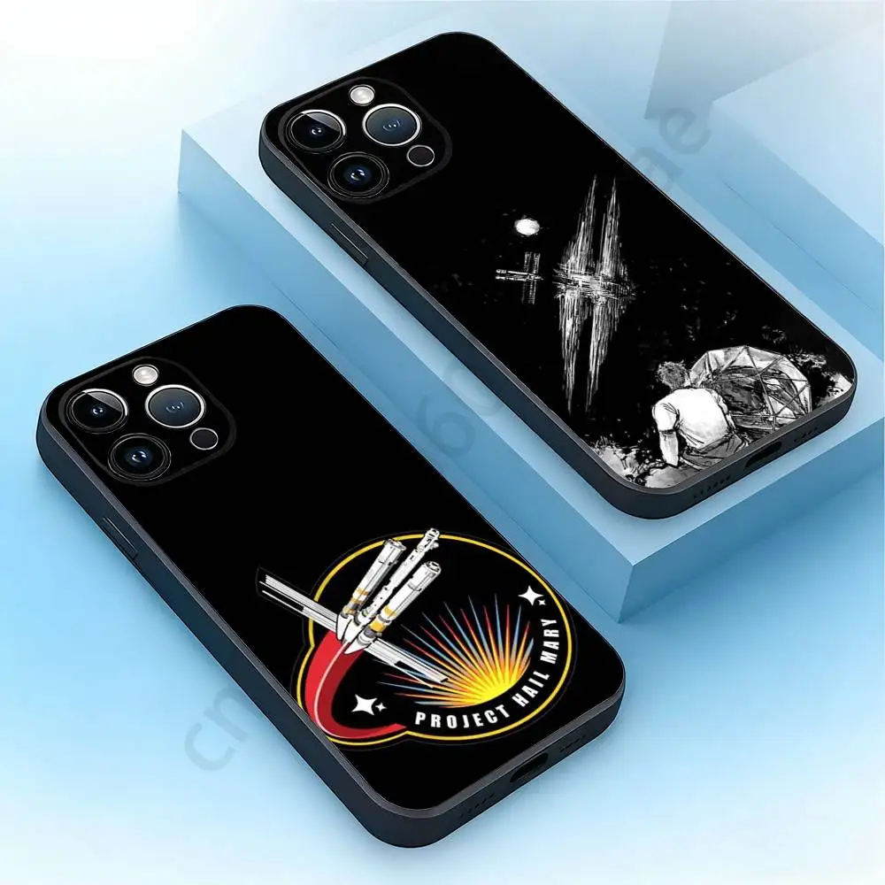 

Project Hail Mary Phone Case For iPhone 17,16,15,14,13,12,11,XR,Pro,Max,Plus,mini, Silicone Black Cover