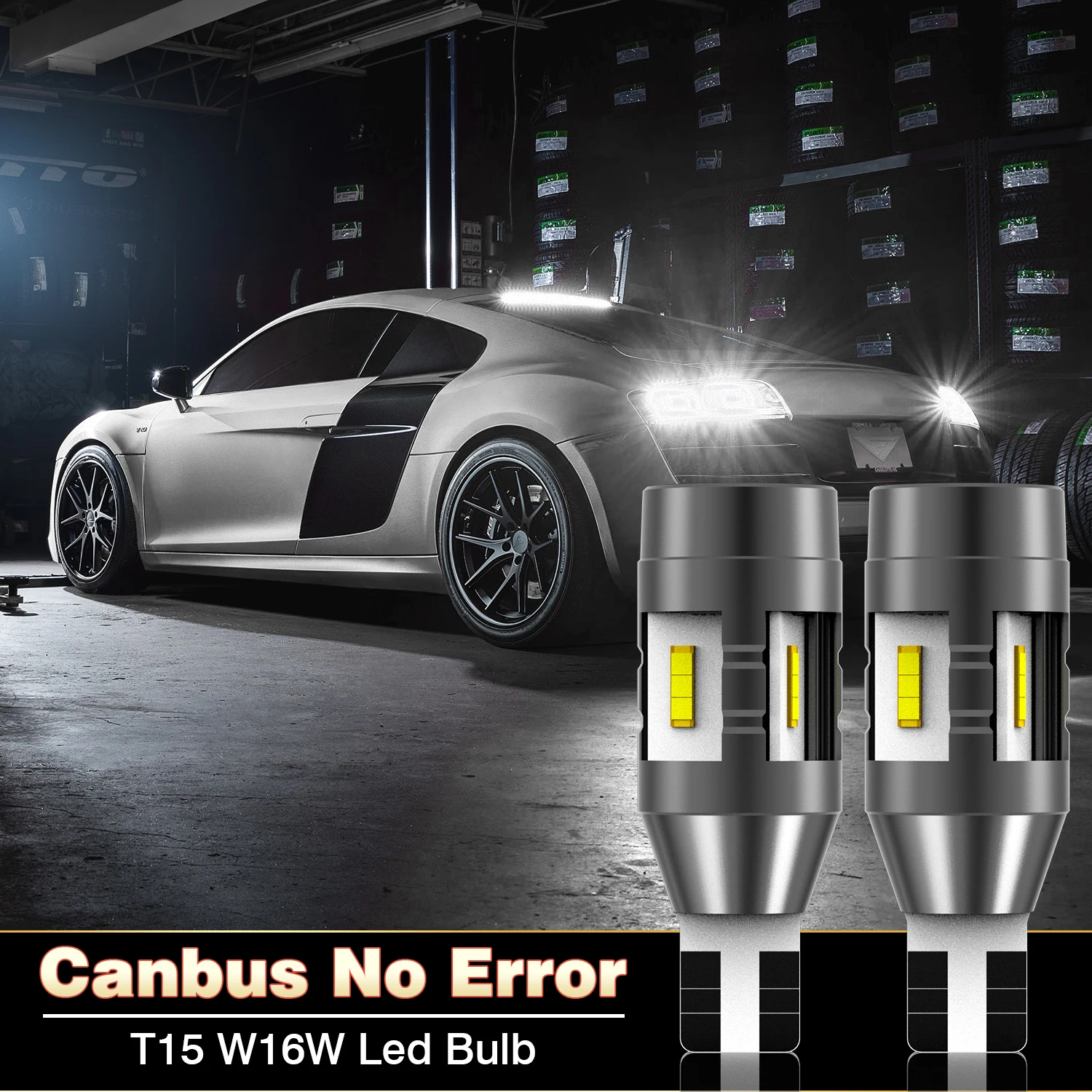 Katur 2pcs T15 W16W T16 Led Bulb with Fan 2500Lm Plug and Play High Power T16 Bulbs For BMW F12 F13 F06 E65 E66 E67 F01 F02 F03