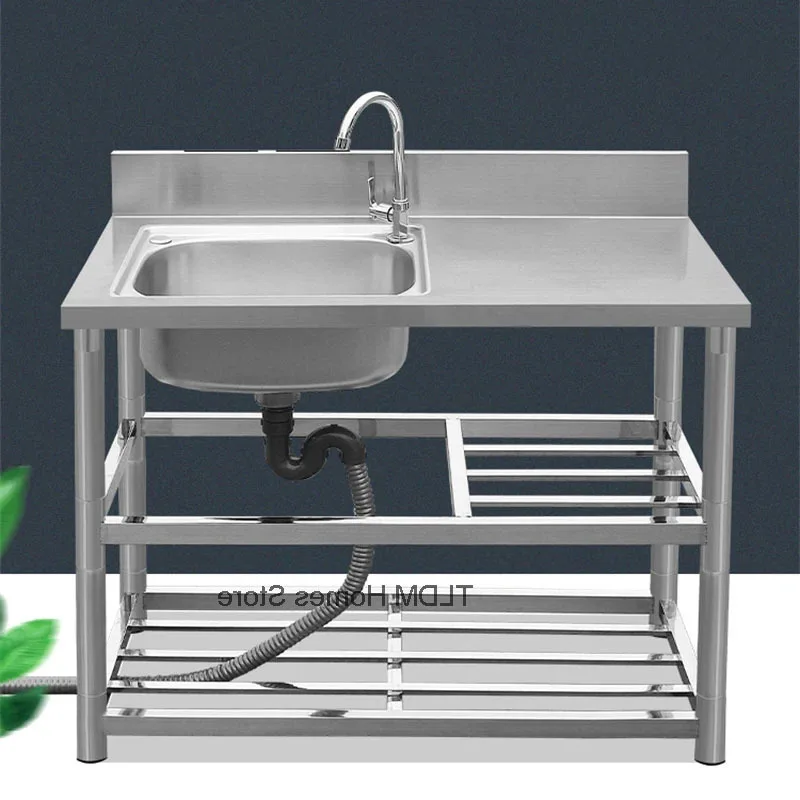 

Современные коммерческие кухонные мойки с кронштейном, роскошная раковина для мытья посуды из нержавеющей стали, встроенный шкаф на столешнице