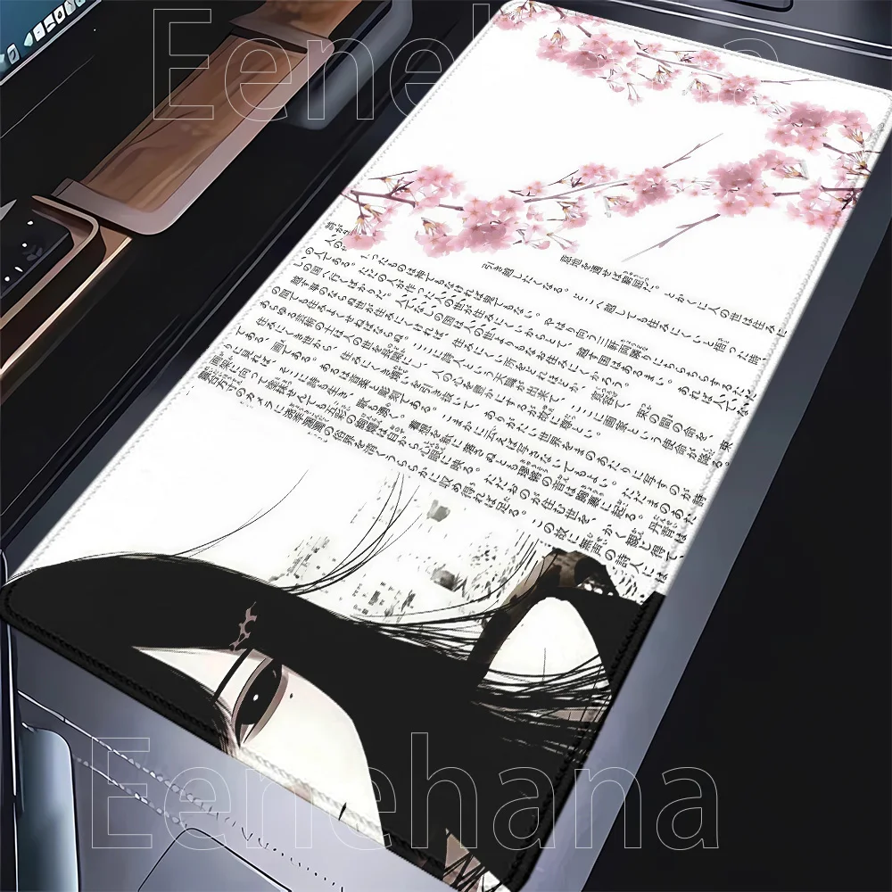 Mousepad Black White Anime Aesthetics Angel girl Mouse Pad Office accessories PC Gaming Keyboard E-Sports HD printing Desk Mat