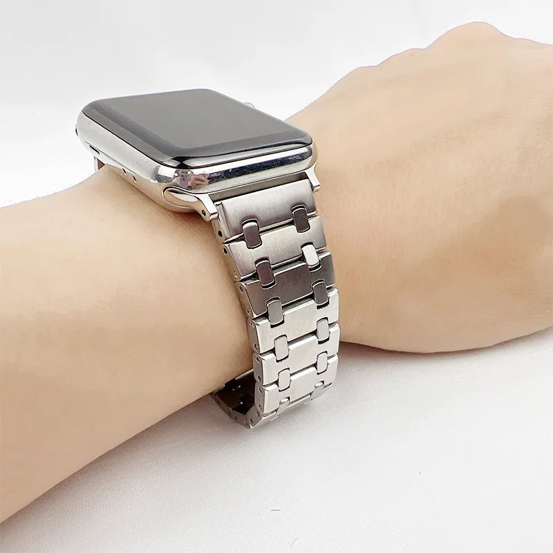 

Suitable for Apple Watch Iwatch Oak Tree Retrofit ap Stainless Steel Metal Watch Strap Off the Shelf