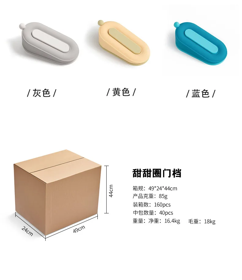 Silikon-Türstopper: Individueller, weicher Gummi-Türstopper für den täglichen Gebrauch, kreativer PVC-Türstopper, Anti-Stoß-Türstopper – Detail 3
