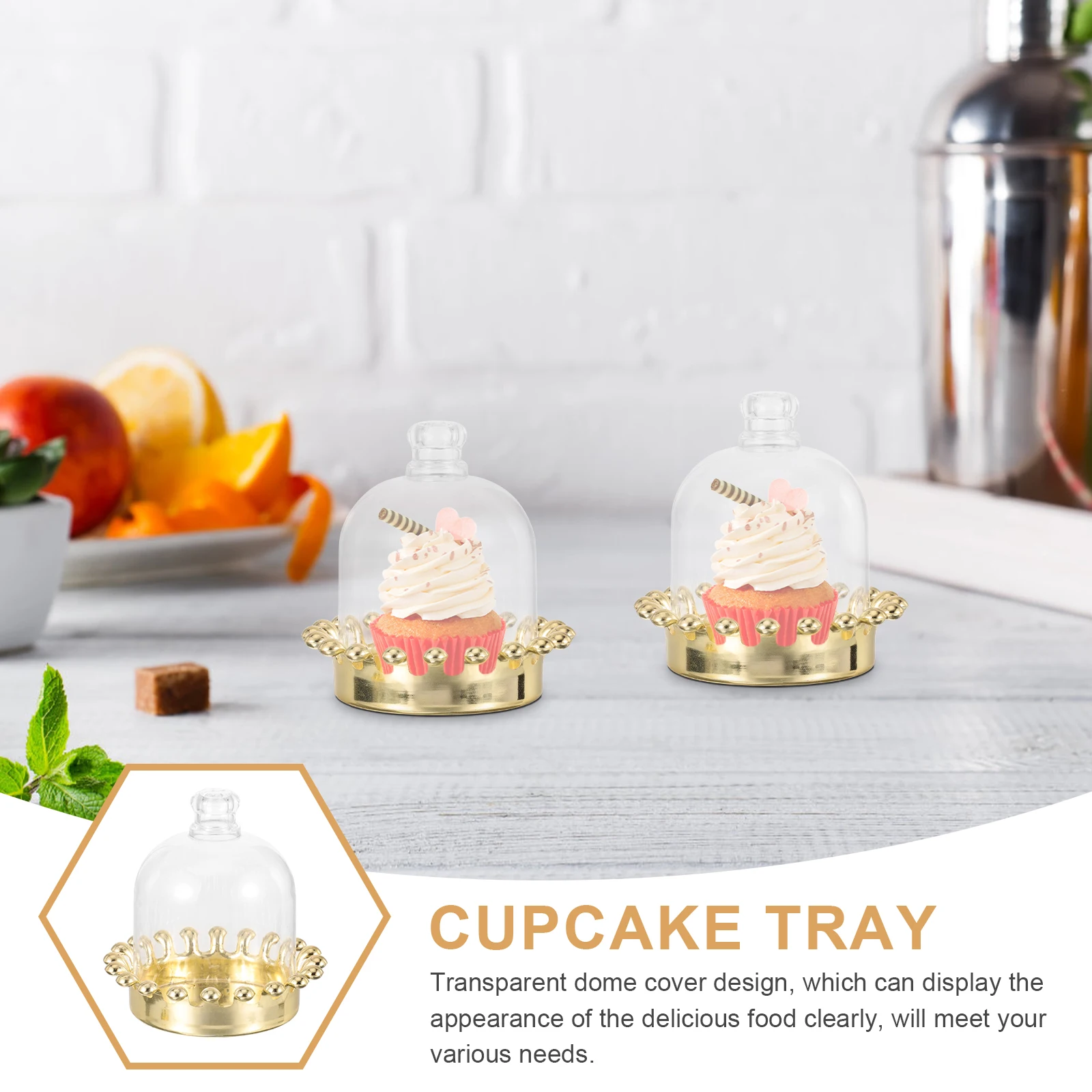 

12 Pcs Candy Box Cupcake Stand with Cover Serving Tray Dome Lid Holder Paper Plate Plastic