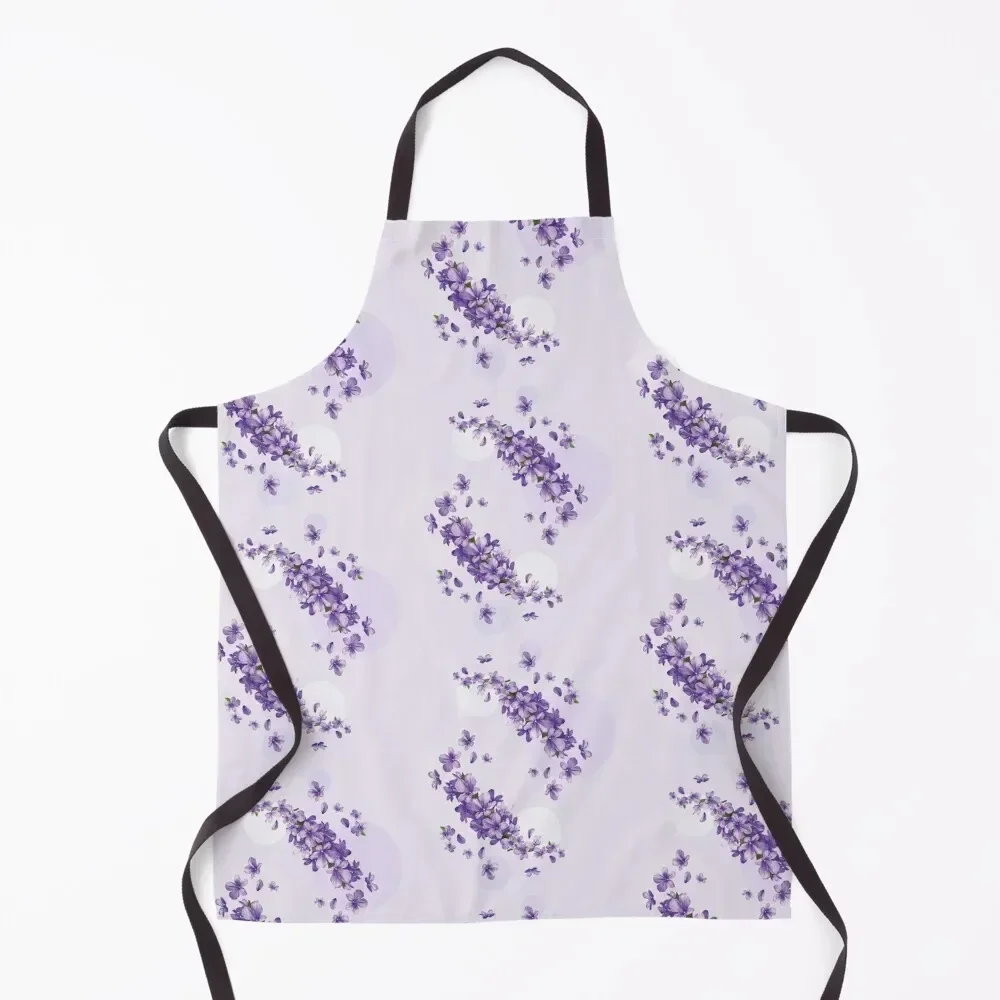 

Lilac Apron For Kitchen Women Cute Kitchen Accessories kitchen woman Chef Uniform Woman Apron