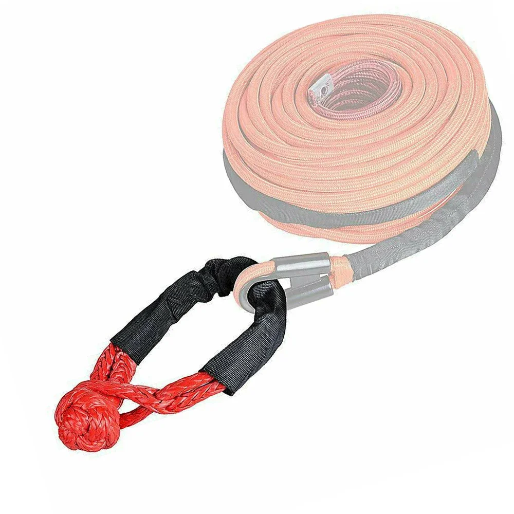 Rope Shackle Synthetic Car Flexible Shackles 38,000lbs Recovery Ring Trailer Tow Strap Pull 17t Car Broke Down Winch Accessories