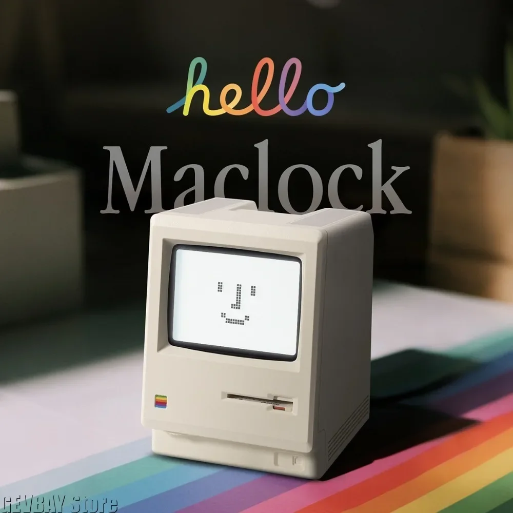 Retro Alarm Clock Creative Old Computer Shaped Digital Alarm Clock Room Desktop Decorations Home Office Accessories Gift