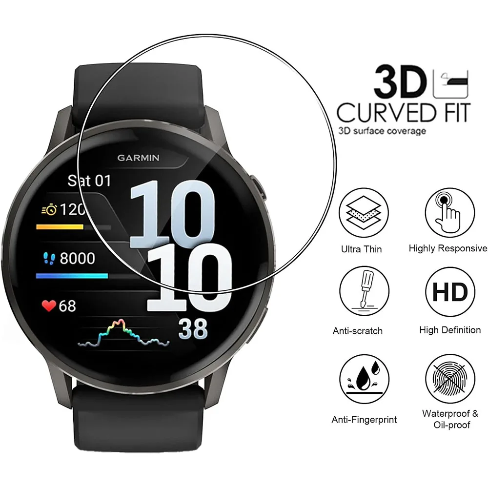 BEHUA 3 uds película de hidrogel para Garmin Venu 4 41mm/45mm Smartwatch HD cubierta protectora de pantalla suave transparente películas protectoras no de vidrio