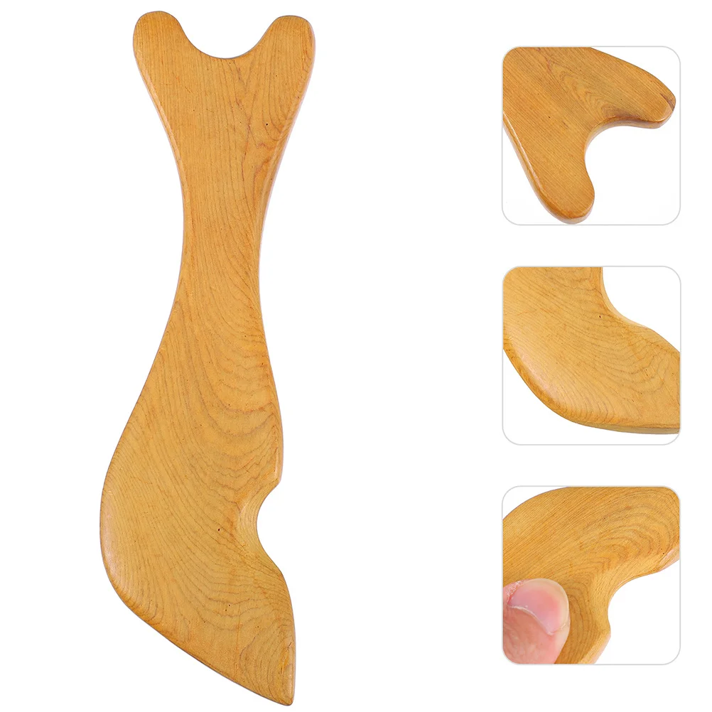 

2pcs Fish-Shaped Wooden Guasha Board Deep Tissue Massage Tool For Body Face Neck Relief Scraping Plate Home Travel Use