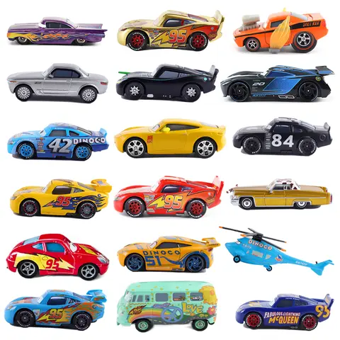 Rare Mini Cars Toy Lightning Mcqueen Sally Model Car 2 3 Anime Disney Pixar Cars Toys 1:55 Die Cast Model Children's Toys Gift