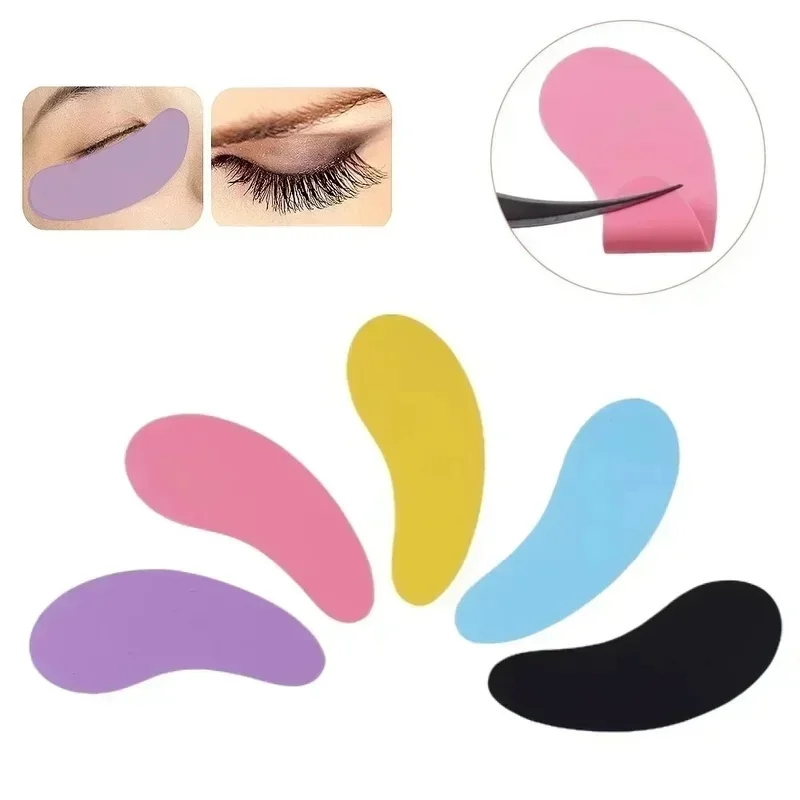 1/2/3Pairs Reusable Eye Pads Silicone Stripe Lash Lift Eyelash Extension Hydrogel Patches Under Eye Gel Patch Makeup Tools