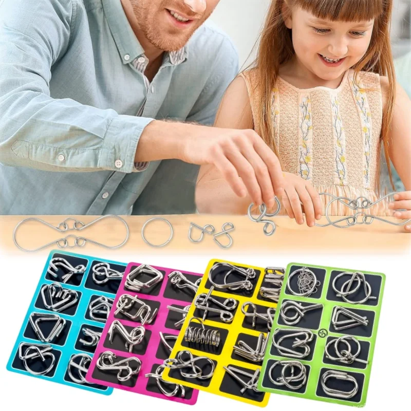 حلقات ألغاز فتح الذكاء الصينية كونغمينغ قفل لعبة دعابة الدماغ للأطفال والطلاب والكبار لعبة تطوير العقل #1