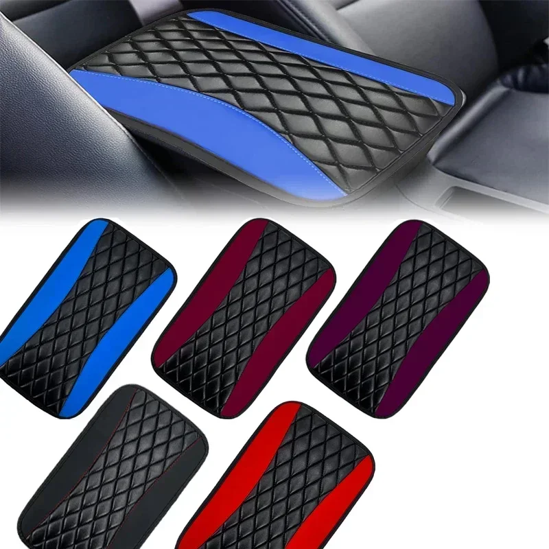 Car Interior Waterproof Universal Armrest Seat Box Center Console Cover Accessories Durable Protector SUV PU Leather Comfortable