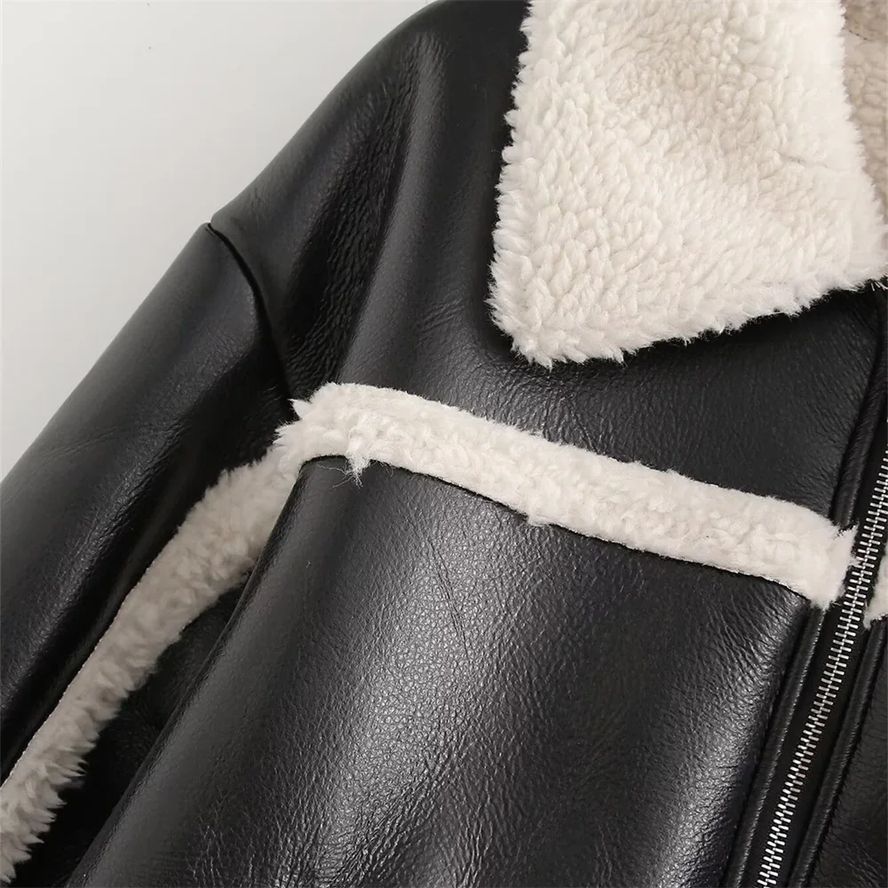 Pop Autunno Nuovo Prodotto Moda Donna Tempo libero Versatile Pelliccia Cappotto da motociclista in un unico pezzo